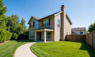 Residential building with green surroundings